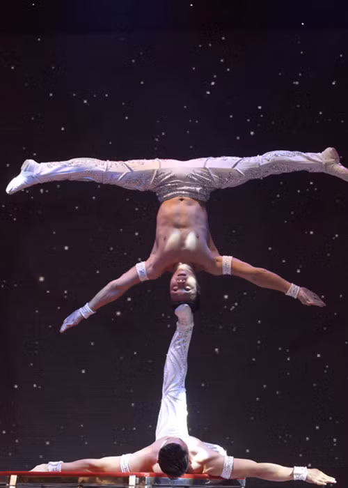 Hình ảnh Quốc Cơ - Quốc Nghiệp thực hiện động tác khó tại ESA 2017. Ảnh: Elle