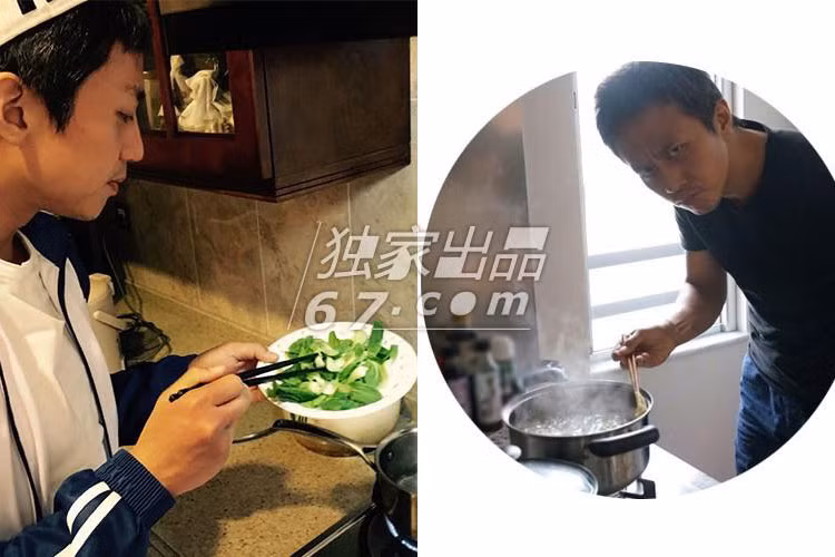 Đặng Siêu nổi tiếng là ông bố đảm đang khi anh thường xuyên vào bếp trổ tài nấu nướng.