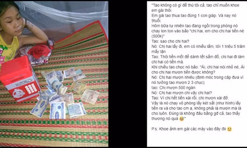 Chân dung em gái đại gia và rất thương chị Hai.