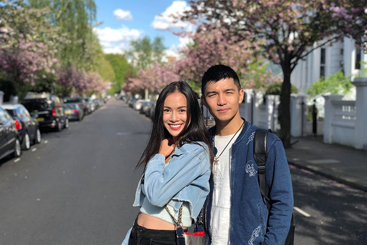 Vũ Ngọc Anh cùng bạn diễn phim "Lôi báo" Cường Seven có chuyến công tác ở London.