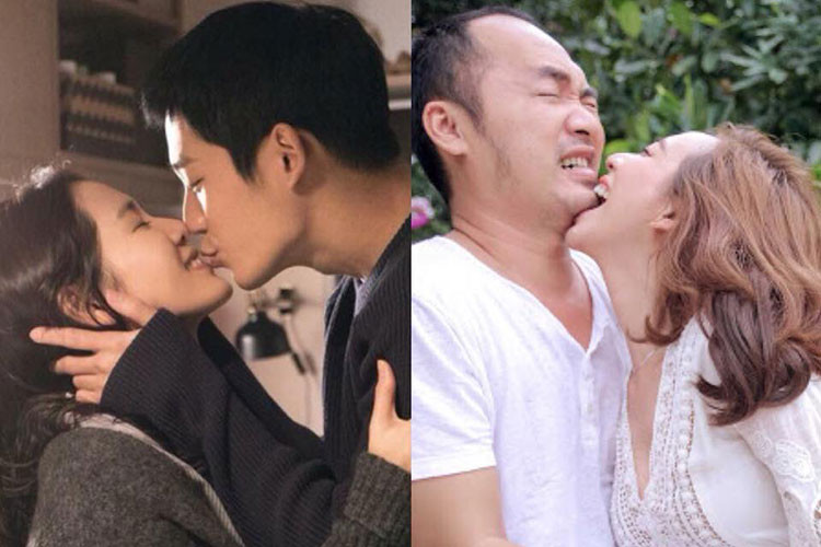 Khoảnh khắc hài hước của cặp đôi sao Việt Tiến Luật - Thu Trang khi bắt chước cặp đôi phim “Chị đẹp mua cơm ngon cho tôi”.