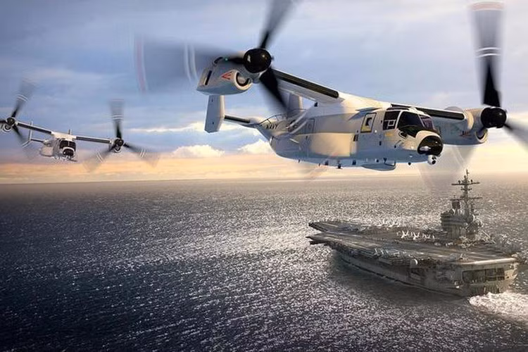 Để CMV-22B Osprey được Hải quân Mỹ lựa chọn, liên doanh nhà sản xuất Bell và Boeing đã bổ sung thêm bình chứa nhiên liệu bổ sung để nâng tầm bay của CMV-22B lên gần 2.000km.
