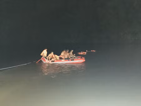 Khu vực thi thể 3 nữ sinh được tìm thấy.