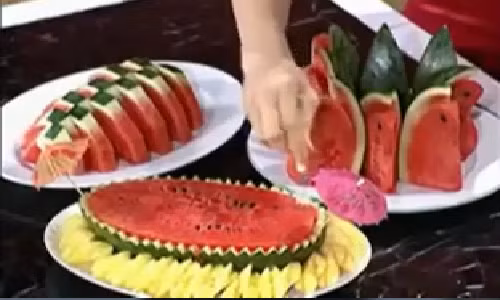 Cach bo dua hau dep: Tu van cach cat dua hau dep ngay Tet