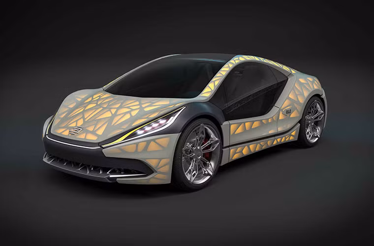 EDAG Light Cocoon: Sẽ được giới thiệu chính thức tại Geneva Auto Show 2015, nhưng hãng EDAG đến từ Đức đã tung ra trước hình ảnh concept. Về cơ bản, mẫu xe sử dụng một khung xương trợ lực và được bọc trong một giàn khung tích hợp đèn nền nhằm thay đổi dáng vẻ của xe.