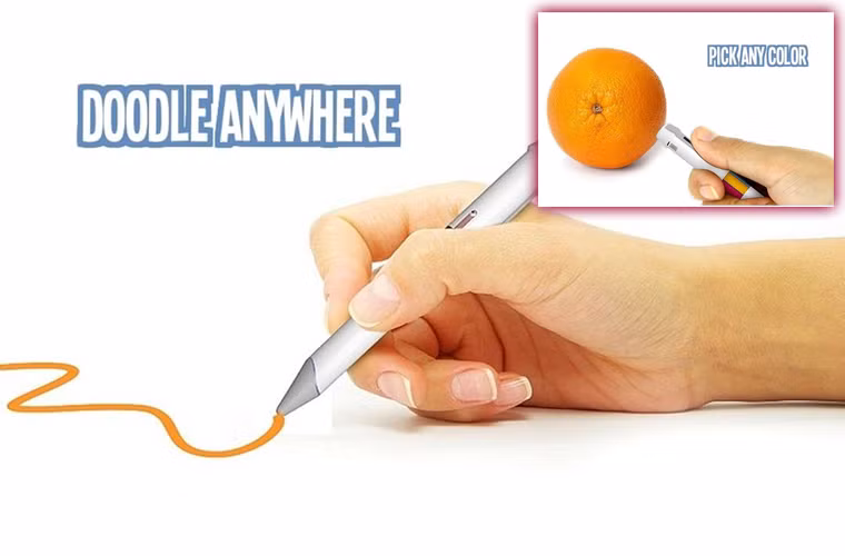 Cây bút có thể quét màu từ vật thể, cho phép bạn viết với bất kỳ màu nào.