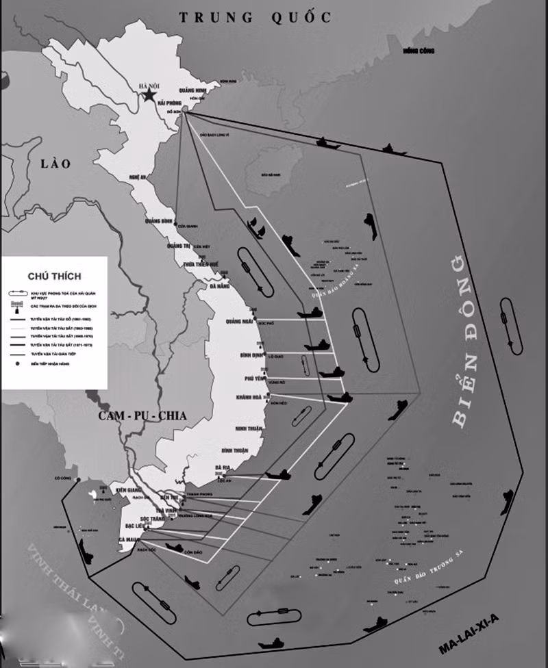 Để chi viện cho cách mạng miền Nam, cùng với đoàn 559 mở đường Hồ Chí Minh trên dẫy Trường Sơn. Đoàn 759 (tiền thân của Đoàn 125- nay là Lữ đoàn 125 Vùng 2, Hải quân Nhân dân Việt Nam) được thành lập để mở đường Hồ Chí Minh huyền thoại trên biển Đông. Nguồn ảnh: TL