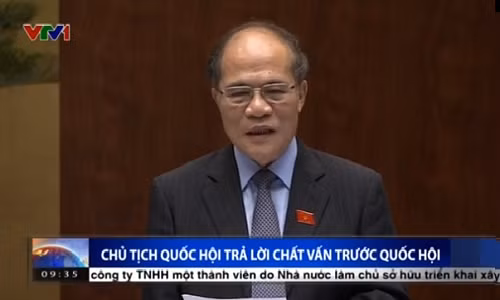 Bi chat van, Chu tich QH Nguyen Sinh Hung tra loi the nao?