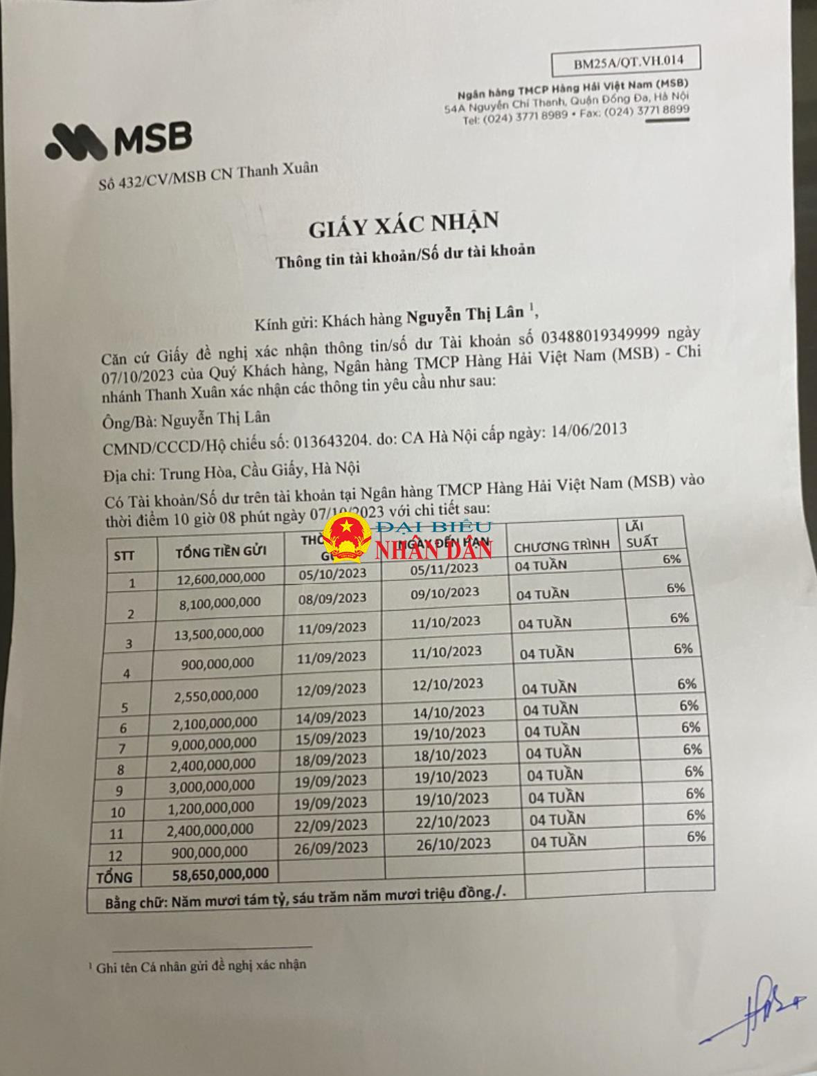 Tien gui MSB “boc hoi” 58 ty, chuyen gia khuyen cao gi?