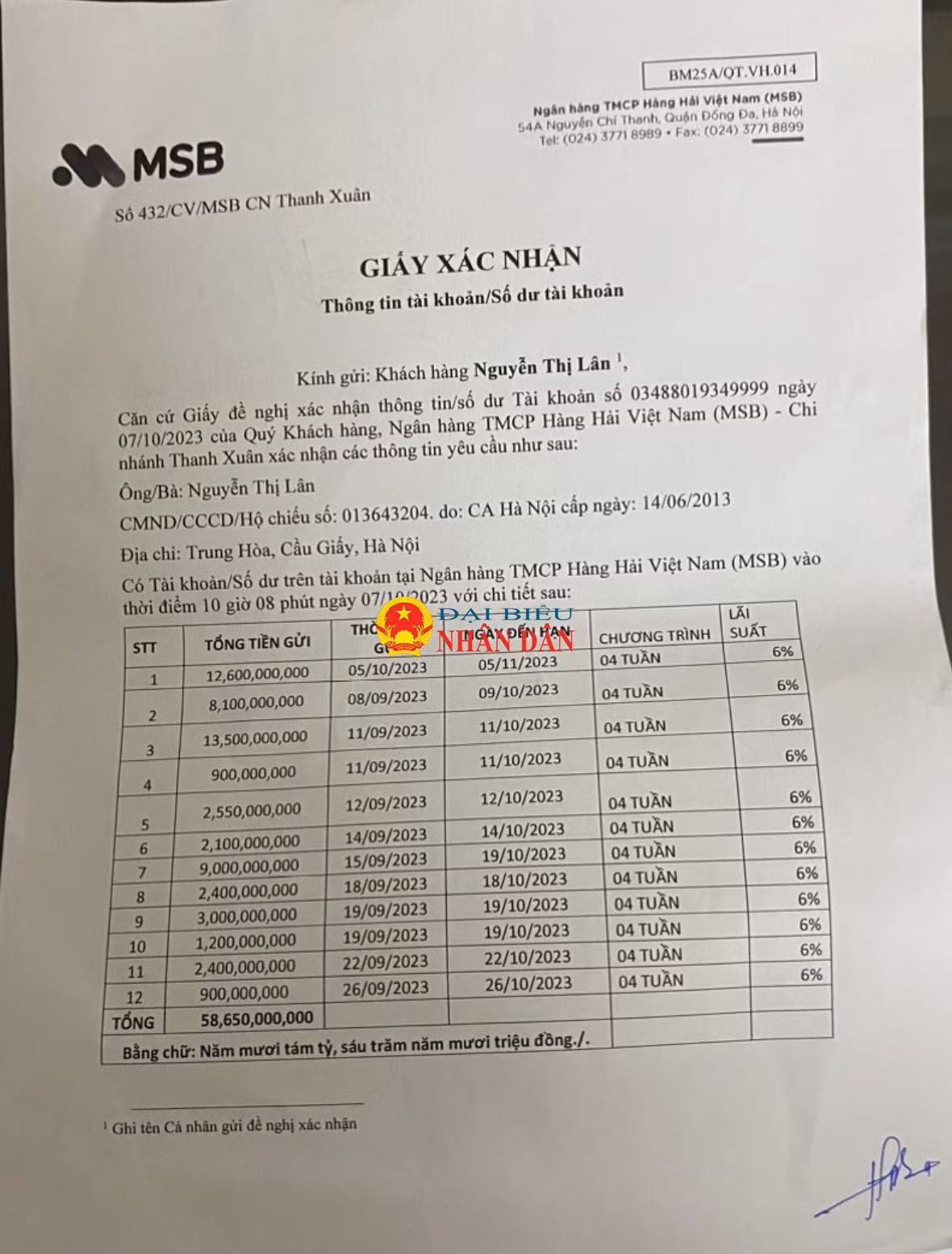 Tiền gửi MSB “bốc hơi” 58 tỷ, chuyên gia khuyến cáo gì? Tien gui MSB “boc hoi” 58 ty, chuyen gia khuyen cao gi?