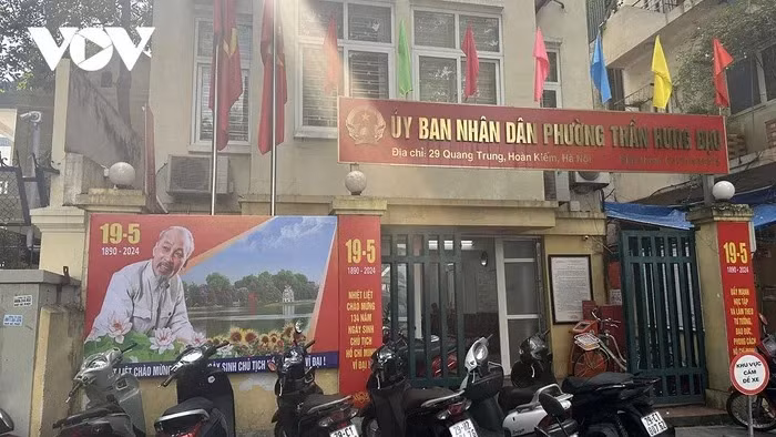 Trụ sở UBND phường Trần Hưng Đạo thuộc quận Hoàn Kiếm.