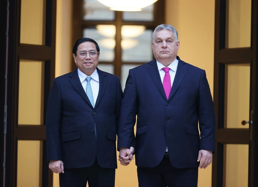 Thu tuong Pham Minh Chinh hoi dam voi Thu tuong Hungary Viktor Orban-Hinh-3