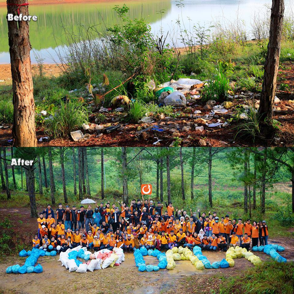 BoredPanda đăng tải bức ảnh một nhóm bạn ở Việt Nam với sắc áo cam nổi bật đứng xếp hàng chụp ảnh, phía trước họ là chữ "Tôi yêu Đà Lạt" được xếp bằng rất nhiều túi rác. Được biết, những túi rác này là thành quả của nhóm bạn trong một ngày dọn dẹp bãi rác tự phát trong một khu rừng ở Đà Lạt. Hình ảnh ấn tượng này đang được cộng đồng giới trẻ Việt Nam chia sẻ nhiệt tình, kèm theo những lời khen ngợi, hoan nghênh đặc biệt.