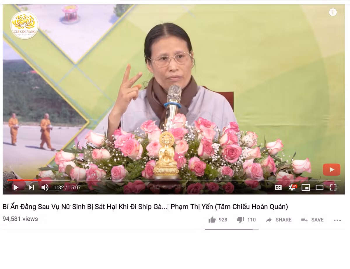 CDM phan no voi phat ngon cua Phat tu chua Ba Vang Pham Thi Yen