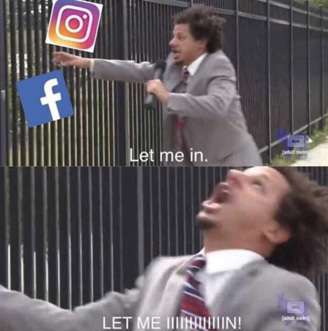 Facebook và Instagram được giới trẻ sử dụng như công cụ cập nhật tin tức. Nhiều ý kiến cho rằng khi các mạng xã hội này "tê liệt", họ dường như được một vé quay về thời kỳ cổ đại hay ra đảo sống. Mọi thông tin đều bị cắt đứt. Ảnh: Chụp màn hình., RiseFallNick.