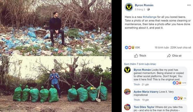 Thanh nien Viet khap noi hao hung tham gia “Thu thach don rac“