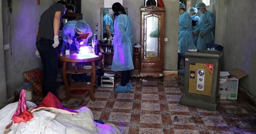 Ngôi nhà của vợ chồng em gái Bùi Văn Công - cách nhà Công khoảng hơn 100m là nơi các đối tượng giấu thi thể nạn nhân. Ảnh: BVPL