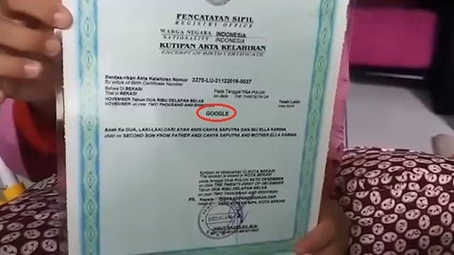 Cặp đôi đặt tên con là Google và ý nghĩa cực "choáng" Cap doi dat ten con la Google va y nghia cuc