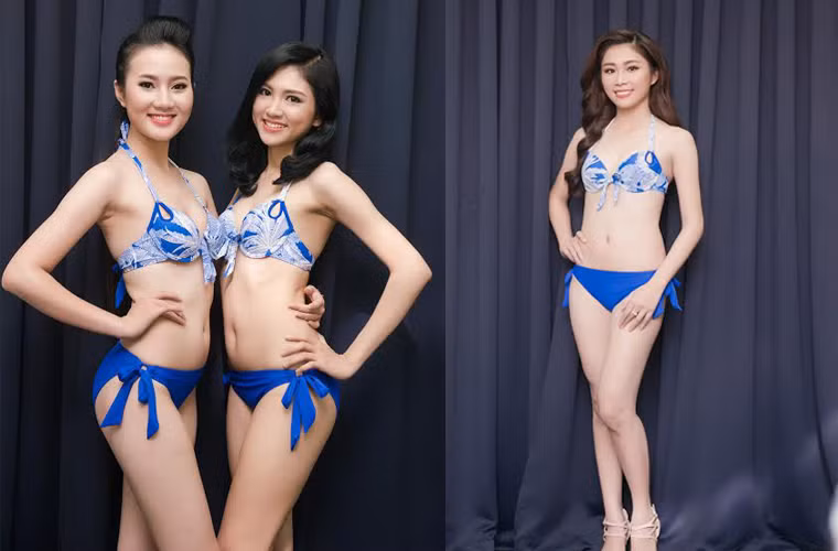 Các thí sinh trong trang phục bikini trông như những người mẫu chuyên nghiệp.