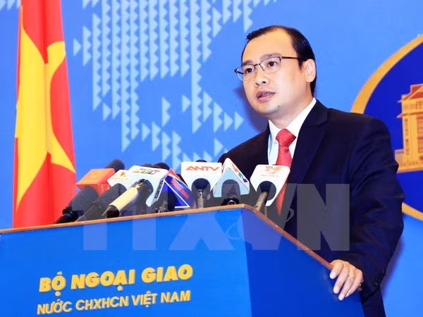 Người phát ngôn Bộ Ngoại giao Lê Hải Bình. (Ảnh: An Đăng/TTXVN
