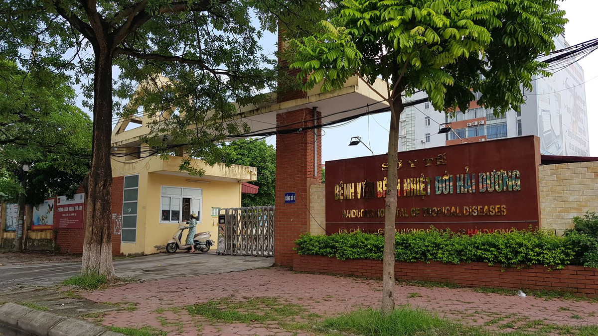 Bệnh viện Nhiệt đới tỉnh Hải Dương nơi đang điều trị cho 12 bệnh nhân nhiễm COVID-19.