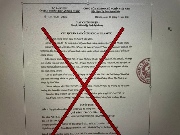 Canh bao gia mao van ban cua Uy ban Chung khoan de lua dao