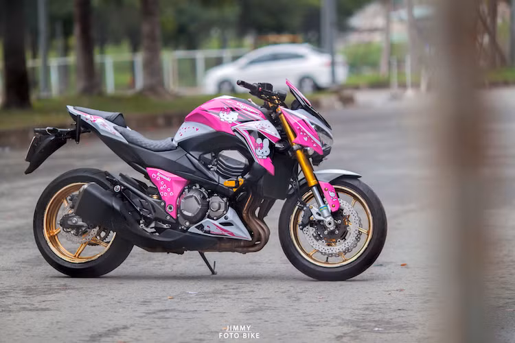 Với trọng lượng lên tới 229 kg và chiều cao yên 834 mm, Z800 không phải là một mẫu xe "nhẹ nhàng" đối với khổ người châu Á. Tuy nhiên do thuộc dòng naked bike với tay lái cao nên Thanh Tú vẫn có thể "chinh phục" Kawasaki Z800 trong tư thế thoải mái.