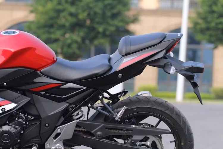 Ở phía sau, GSX-250R có phần đuôi góc cạnh, khá ngắn và thể thao. Chắn bùn phía sau xe cũng được thiết kế cân đối và không quá dài, khiến chiếc xe vẫn "giữ dáng" mà không gây bắn sình quá nhiều lên người ngồi.