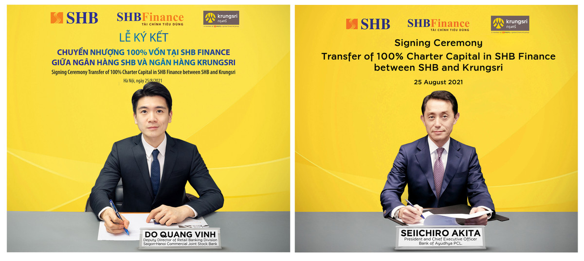 SHB se chuyen nhuong 100% von tai SHB Finance cho Krungsri