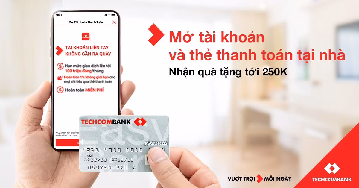 Techcombank dan dau xu huong thanh toan phi tien mat