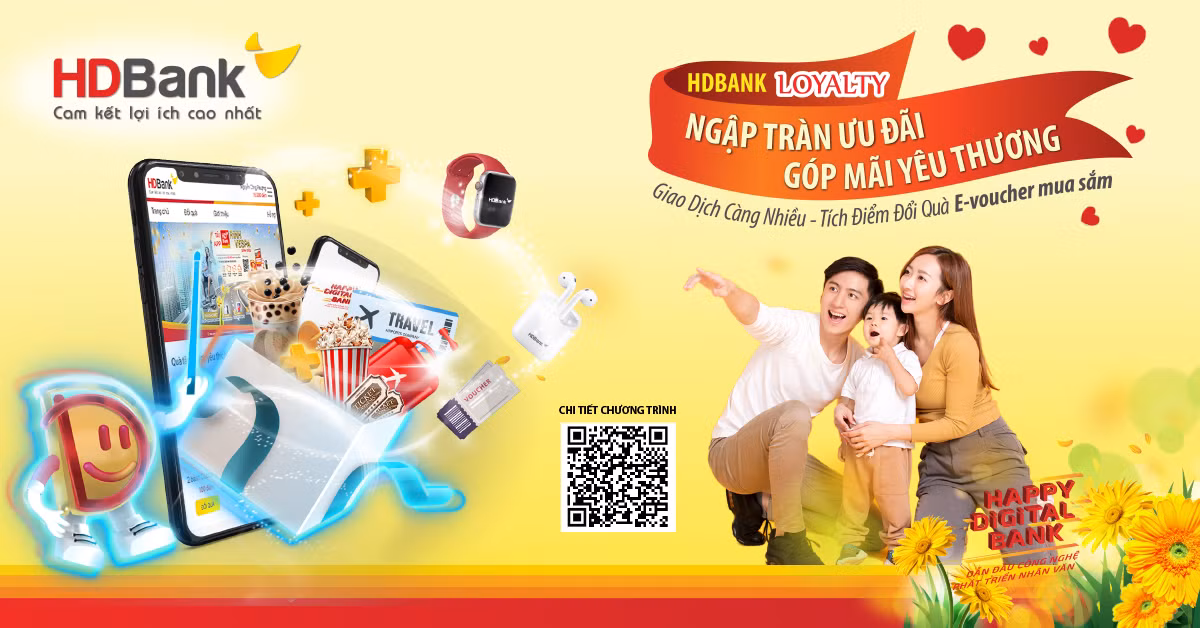 Giao dich truc tuyen, tich diem doi qua hap dan cung HDBank Loyalty