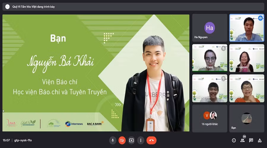 Du an Thanh nien vi Moi truong – Hanh trinh ket noi va sang tao