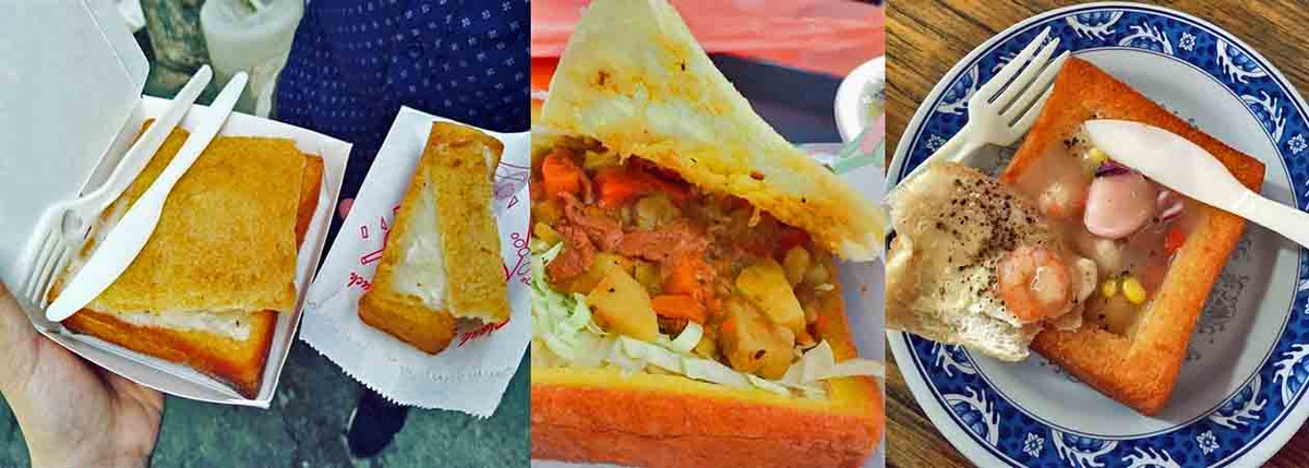 Bánh mì quan tài luôn là món đứng đầu danh sách món ăn đường phố nổi tiếng và được ưa thích nhất tại Đài Loan. Ảnh: wtour.