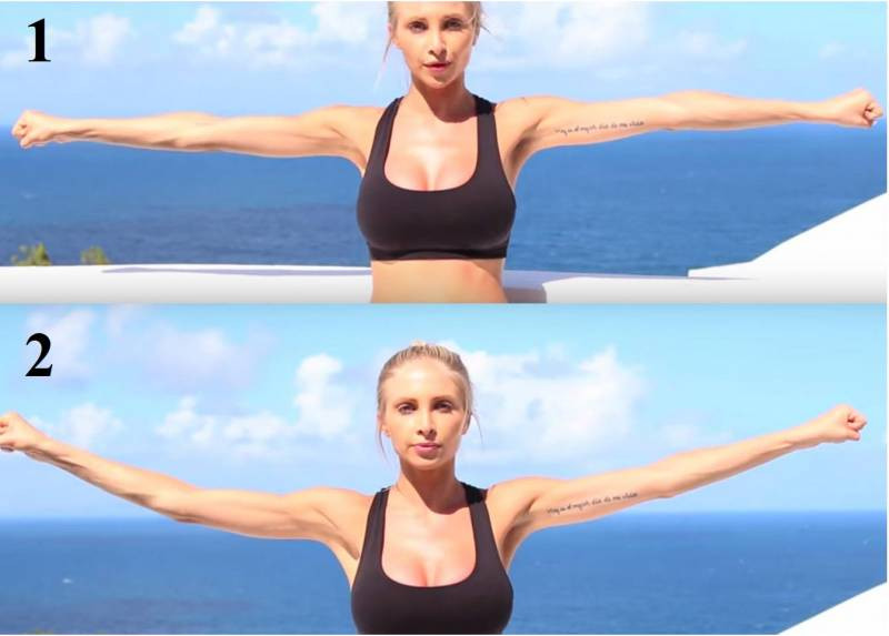 Xoay tay là bài tập cực kỳ đơn giản nhưng hiệu quả không ngờ và bất kỳ ai cũng có thể làm được. Ảnh: kim.