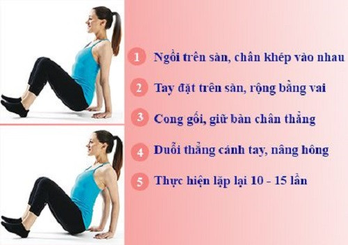 Với bài tập bắp tay này, bạn chỉ cần ngồi trên sàn và không cần dùng bất kỳ dụng cụ hỗ trợ nào. Ảnh: giammoantoan.