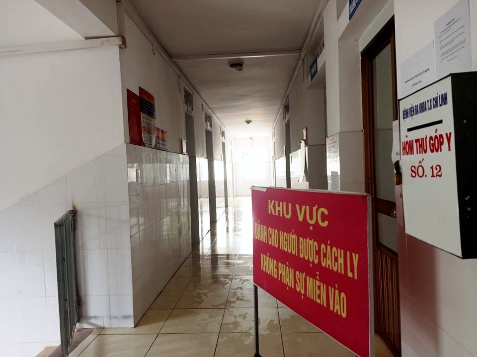 Khu vực dành cho người điều trị COVID-19 nơi có căn phòng xảy ra vụ việc.