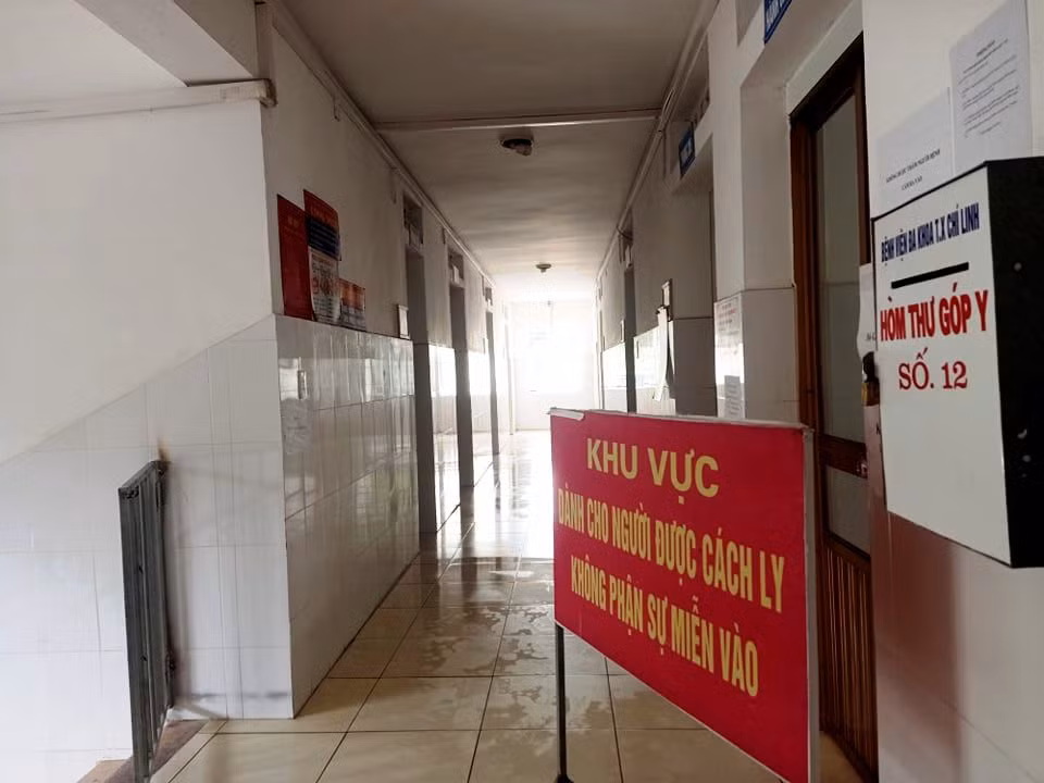 Khu vực dành cho người điều trị COVID-19 nơi có căn phòng xảy ra vụ việc.