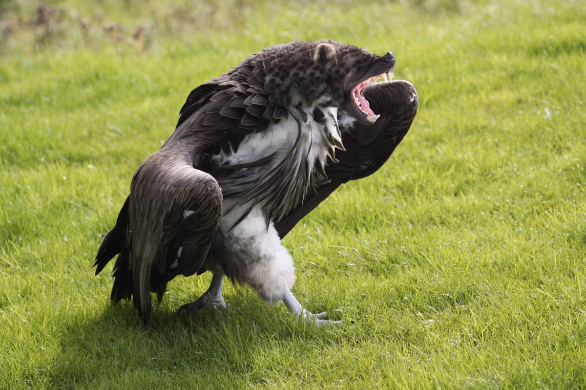 Linh cẩu lai đại bàng, một loài động vật chuyên ăn xác thối ghê rợn.