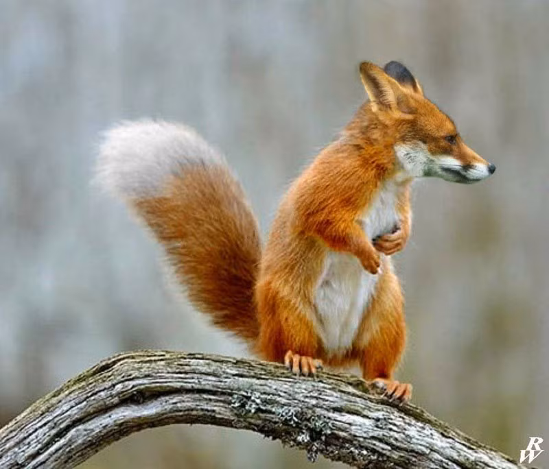 Đây là loài động vật kỳ quặc lai giữa cáo đỏ và sóc đỏ.