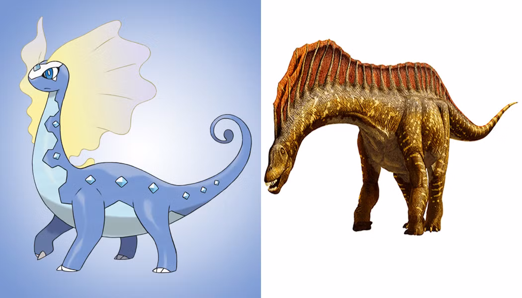 Auroras, giống như cái tên, đây là loài Pokemon cổ đại có khả năng tạo ra cực quang tuyệt đẹp. Theo ghi chép Pokemon này có tính tình ôn hòa, thường bình tĩnh khi giải quyết mọi việc, sống ở những nơi băng giá. Ngoại hình của Auroras giống hệt như Amargasaurus, một chi khủng long sống vào thời kỳ Creta.