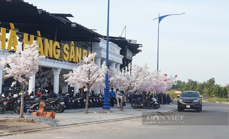 Nhà hàng này nằm ở vị trí khá đắc địa, trên đường đến sân bay Cần Thơ. (Ảnh: Dân Việt).