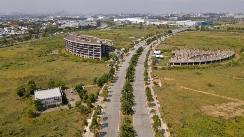 Dự án Công viên Sài Gòn Silicon (Saigon Silicon) tọa lạc tại Khu công nghệ cao TP.HCM (SHTP), do Công ty CP công viên Sài Gòn Silicon làm chủ đầu tư, được khởi công vào cuối năm 2015. (Ảnh: Pháp luật TP.HCM).