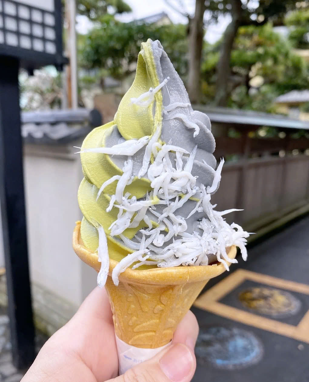 Món kem này đang khiến cư dân mạng dậy sóng với những ý kiến trái chiều: một bên ca ngợi sự sáng tạo, bên còn lại “khóc thét” trước sự kết hợp có phần táo bạo này. Ảnh Internet