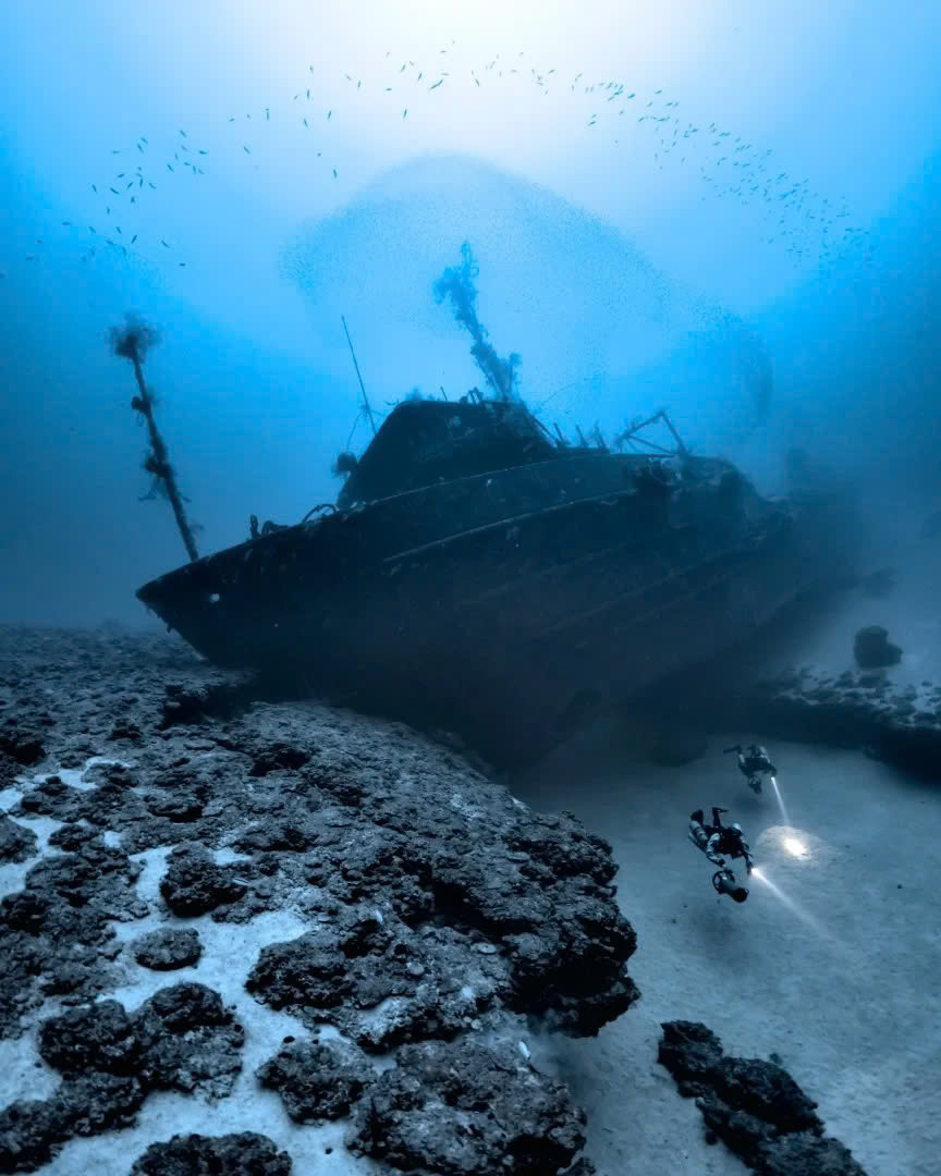 "Xác Tàu Sâu Thẳm", tác phẩm thắng giải Hạng mục xác tàu đắm. Ảnh: Alex Dawson/UPY2025.