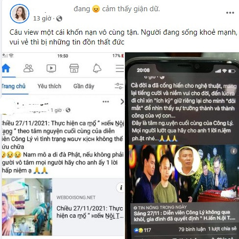 Vo kem 15 tuoi buc xuc khi NSND Cong Ly bi don qua doi