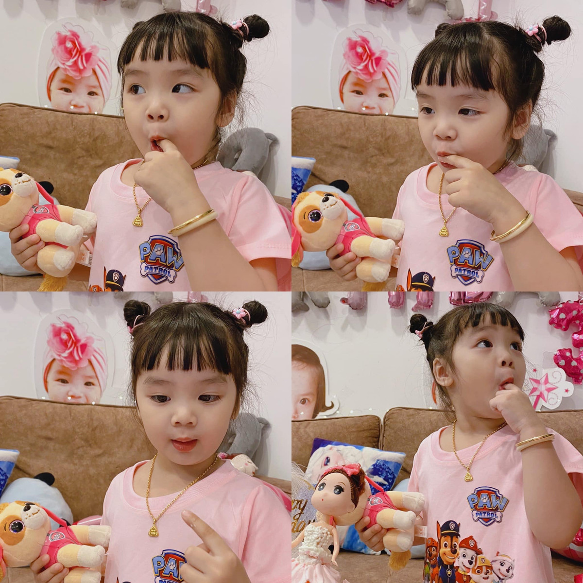 Gà - Cún là trái ngọt tình yêu của Bảo Ngọc và ca sĩ Hoài Lâm. Cặp đôi có chuyện tình sóng gió, từng bí mật kết hôn. Năm 2018, nam ca sĩ mới công bố có hai cô con gái.