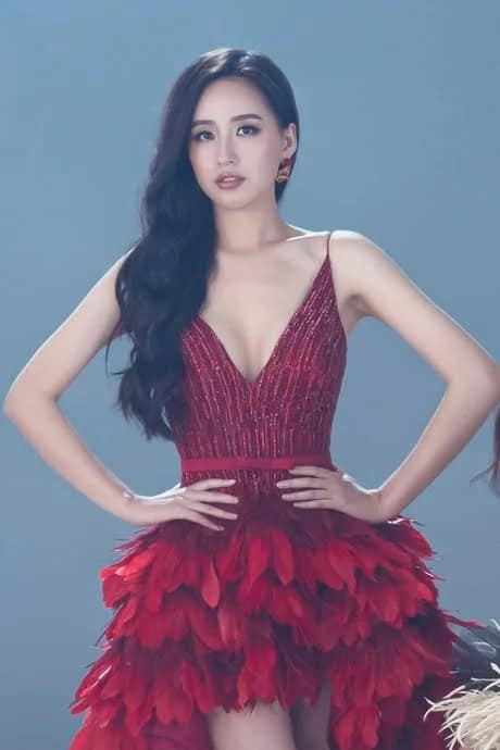 Mỹ nhân sinh năm 1988 thường chọn những thiết kế gợi cảm, khoét ngực sâu, xẻ tà cao, khoe triệt để vòng 1 gợi cảm nảy nở, cặp chân thon dài.