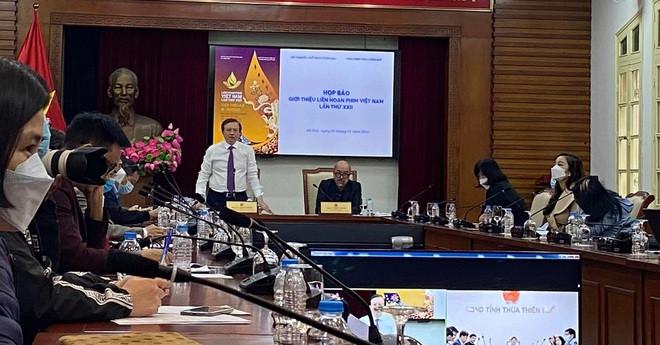 Ông Tạ Quang Đông, Thứ trưởng Bộ Văn hóa, Thể thao và Du lịch, Trưởng Ban Chỉ đạo Liên hoan Phim Việt Nam lần thứ XXII phát biểu.