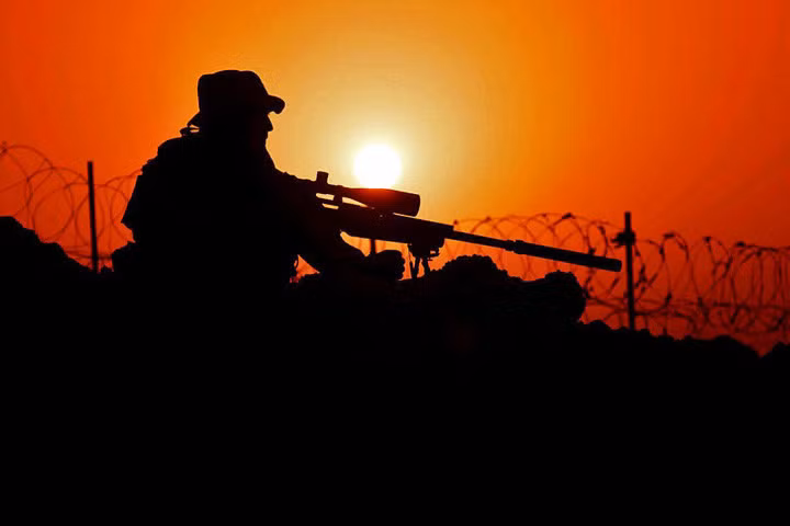 Một xạ thủ bắn tỉa của đặc nhiệm Mỹ.