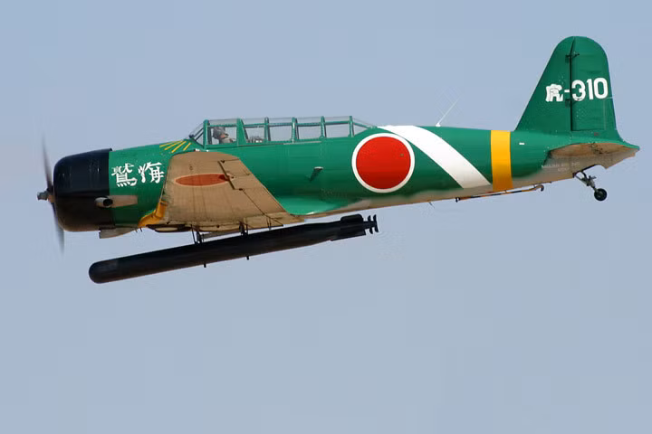 Máy bay cường kích ngư lôi Nakajima B5N2, hay còn gọi là Kate, là loại phi cơ ngư lôi duy nhất xuất kích từ tàu chiến của hải quân Nhật Bản vào đầu cuộc chiến Thái Bình Dương trong Thế chiến 2. Nguồn ảnh: WDB.